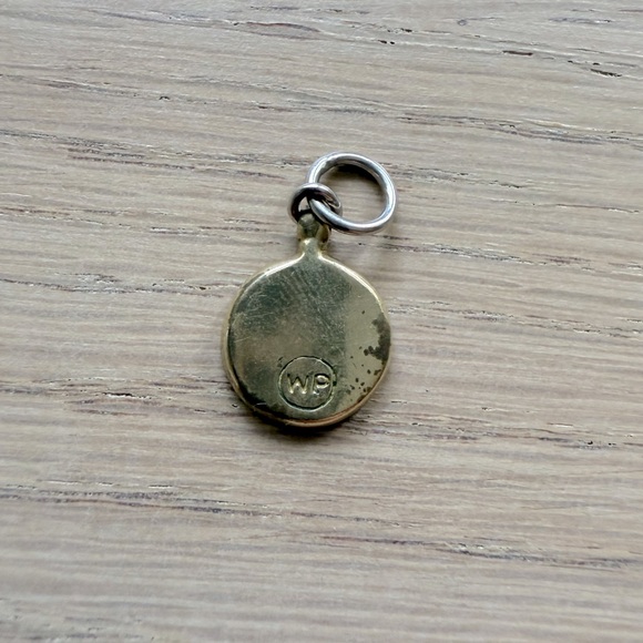 Waxing Poetic “K” Typewriter Initial Necklace Charm - Sterling Silver and Brass - Picture 3 of 3